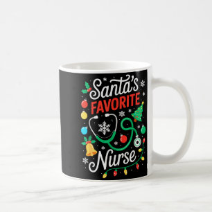 Mug Le T-shirt d'infirmière préféré du Père Noël pour 