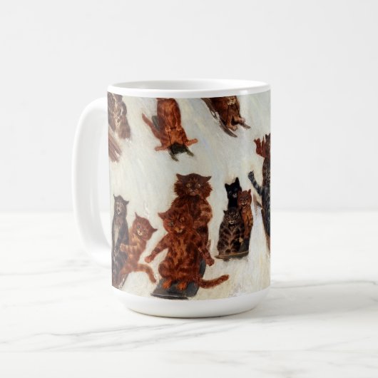 Mug Le Tabby Toboggan Club par Louis William Wain (Devant gauche)