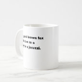 Mug Le Tee Pangramme Renard Brun Rapide... Jacuzzi Git (Devant gauche)