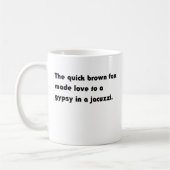 Mug Le Tee Pangramme Renard Brun Rapide... Jacuzzi Git (Gauche)