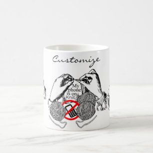 Mug Le téléphone est sur Knit Thunder_Cove
