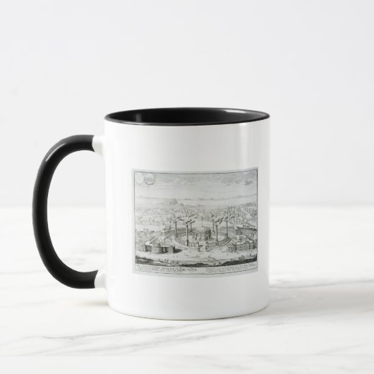 Mug Le temple copié d'une conception sur une médaille (Gauche)