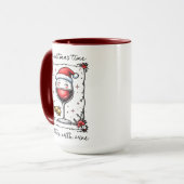 Mug Le temps de Noël est meilleur avec le vin (Devant gauche)