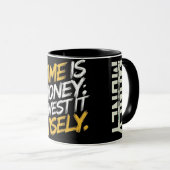 Mug "Le temps est l'argent" est une métaphore puissant (Devant droit)