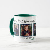 Mug Le Temps Le Plus Merveilleux Joué Photo Noël (Devant gauche)