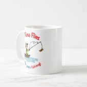 Mug Le temps passe vite quand on pêche (Devant gauche)
