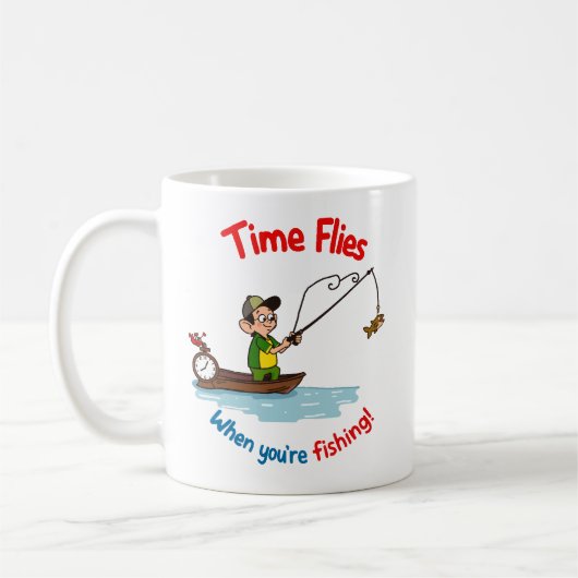 Mug Le temps passe vite quand on pêche (Gauche)