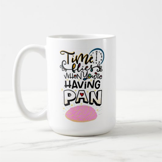 Mug Le temps vole quand tu as la Pan (Gauche)