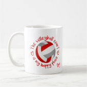 Mug le terrain de volley-ball rouge gris est mon endro (Gauche)