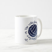 Mug Le terrain de volley est mon joyeux endroit bleu f (Devant droit)