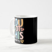 Mug Le Test Motivational Test Day Enseignant Vous Avez (Devant gauche)