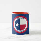 Mug Le Texas le drapeau personnalisé par étoile (Centre)