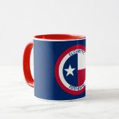 Mug Le Texas le drapeau personnalisé par étoile (Devant gauche)