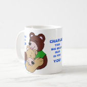Mug Le texte personnalisé Big Bear Hug (Devant gauche)