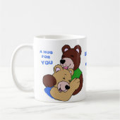 Mug Le texte personnalisé Big Bear Hug (Gauche)