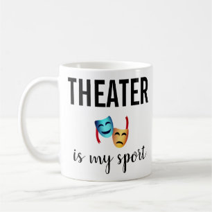 Mug Le théâtre est mon sport, masque émoticônes émotic