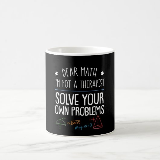Mug Le thérapeute d'amant de maths pas résolvent pour (Centre)