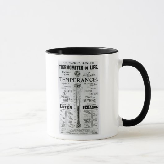 Mug Le thermomètre de jubilé de diamant de la vie (Droite)