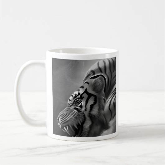 Mug Le tigre noir et blanc (Gauche)