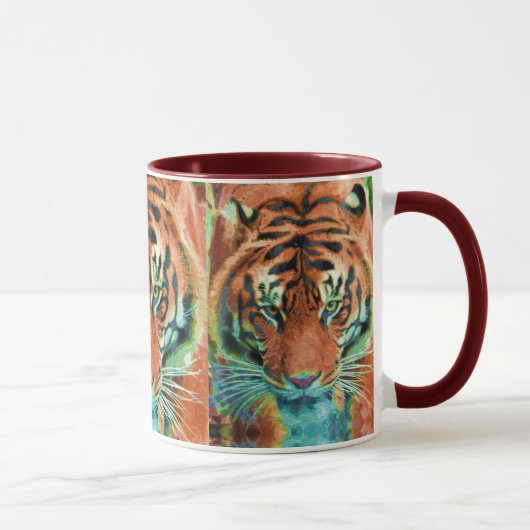 Mug Le Tigre Sauvage Reflet Big Cat Wildlife Art (Droite)