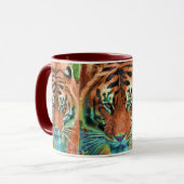 Mug Le Tigre Sauvage Reflet Big Cat Wildlife Art (Devant gauche)