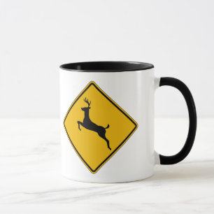 Mug Le trafic de cerfs communs, trafiquent le panneau