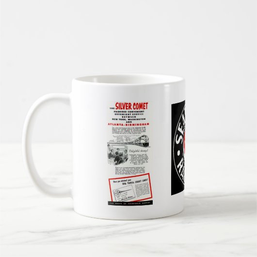 Mug Le train de comète d'argent de chemin de fer de (Gauche)
