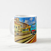 Mug Le train de Florence arrive à la plate-forme de (Devant gauche)