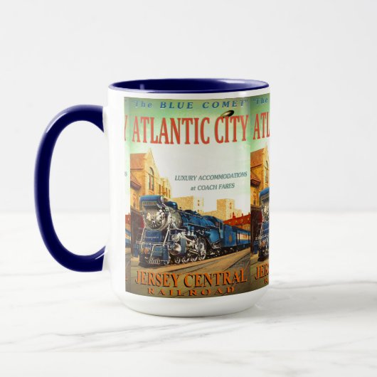 Mug Le train de voyageurs bleu de comète (Gauche)