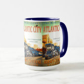 Mug Le train de voyageurs bleu de comète (Devant droit)