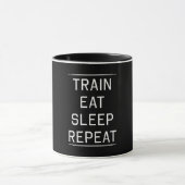 Mug Le train mangent la répétition de sommeil (Centre)