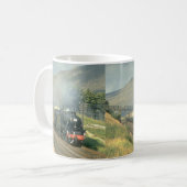 Mug Le train vapeur-transporté par bout du chemin de (Devant gauche)