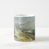 Mug Le train vapeur-transporté par bout du chemin de (Centre)