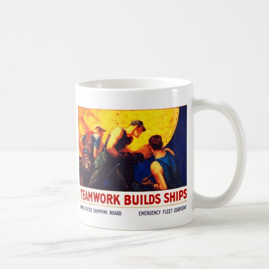 Mug Le Travail D'Équipe Construit Des Navires (Droite)