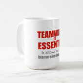 Mug Le travail d'équipe est essentiel (Devant gauche)