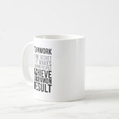 Mug Le Travail D'Équipe Est Le Secret (Devant gauche)