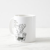 Mug Le travail dur paie, Drôle de bureau sarcastique d (Devant gauche)
