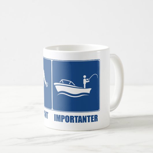 Mug Le Travail Est Important, La Pêche Est Importante (Devant droit)