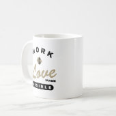Mug Le travail est l'amour rendu visible (Devant gauche)