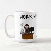 Mug Le travail, établissent et refroidissent (Gauche)