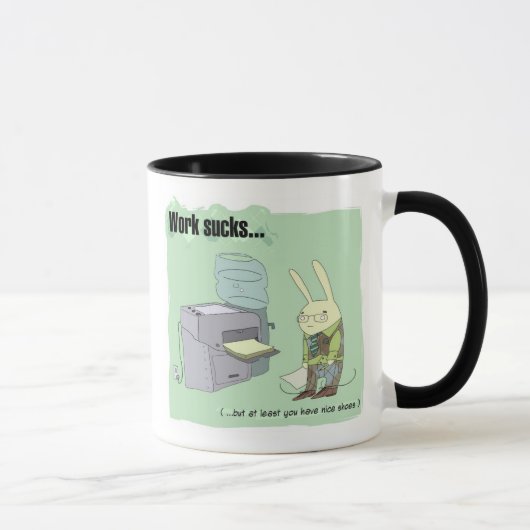 Mug Le travail suce (Droite)