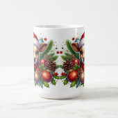 Mug Le veau à Santa Hat avec décorations de Noël (Centre)