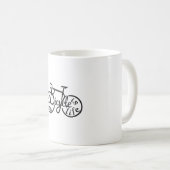 Mug Le vélo est amusant, le vélo est la vie (Devant droit)