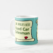 Mug Le vendeur de voitures d'occasion le plus au monde (Devant gauche)