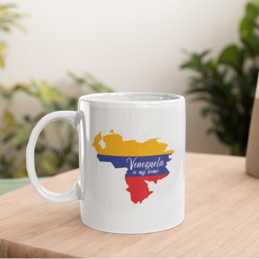 Mug Le Venezuela est ma maison Carte du drapeau