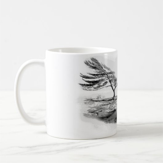 Mug Le vent a balayé la baie Pin-Géorgienne (Gauche)