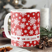 Mug Le Véritable Esprit de Noël Flocon de neige rouge