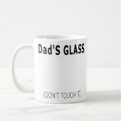 Mug Le verre de papa du papa drôle simple de citation (Gauche)