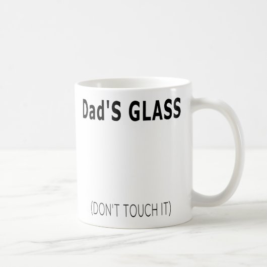 Mug Le verre de papa du papa drôle simple de citation (Droite)