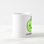 Mug Le vert Apple de fruit de Kawaii attaquent (Centre)